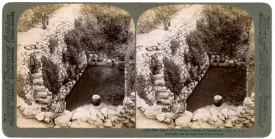 La piscina di Siloe, fuori Gerusalemme, Palestina da Underwood and Underwood
