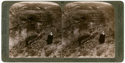 La gola del torrente Cherith e il convento di Elia, Palestina, 1890 da Underwood and Underwood