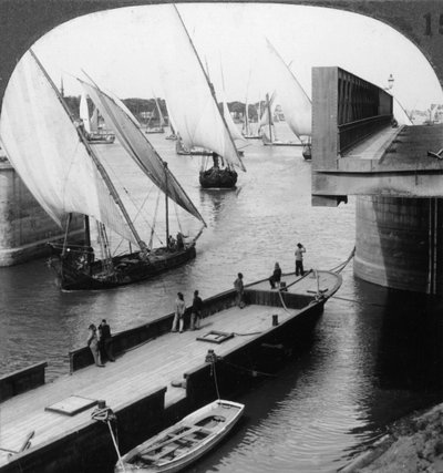 Il grande ponte del Nilo, Il Cairo, Egitto, 1905 da Underwood and Underwood