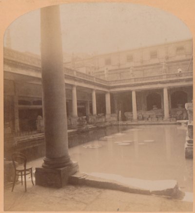 Il vecchio bagno romano, Bath, Inghilterra, 1900 da Underwood and Underwood