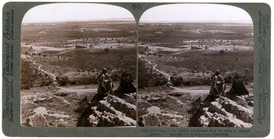 La pianura del fiume Giordano, vista dalle rovine dell