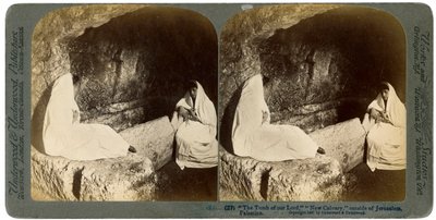 La tomba di Gesù, fuori Gerusalemme, Palestina, 1897 da Underwood and Underwood