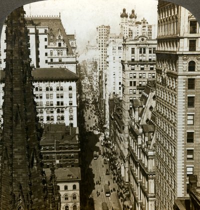 Trinity Church e Broadway, New York, USA da Underwood and Underwood