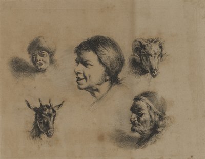Teste: tre persone, due animali da Unidentified
