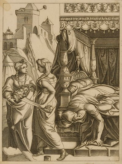 Giuditta e la serva con la testa di Oloferne da Unidentified