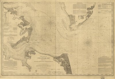 Baia di Chesapeake, foglio n. 1, fiume York, Hampton Roads, ingresso di Chesapeake... LOC 99447134 da United States Coast Survey