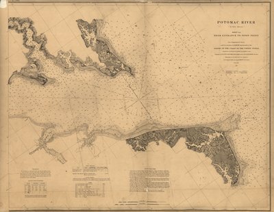 Fiume Potomac (in quattro fogli) da United States Coast Survey