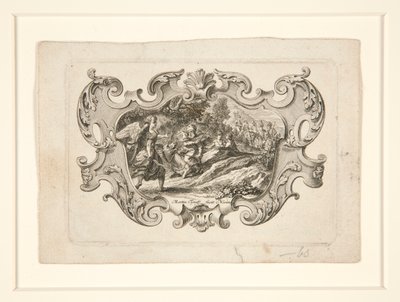 Angelo che si avvicina a un uomo su un asino (Scena biblica) da Unknown