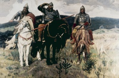 Bogatyri (Gli eroi) di Viktor Michajlovič Vasnecov, 1898 da Unknown