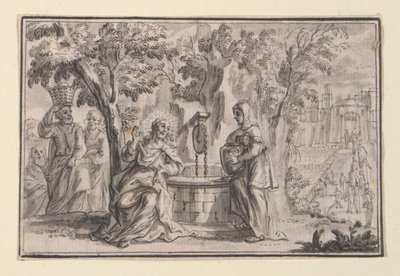 Cristo e la Samaritana (Giovanni 4), una delle quattro scene della Vita di Cristo da Unknown
