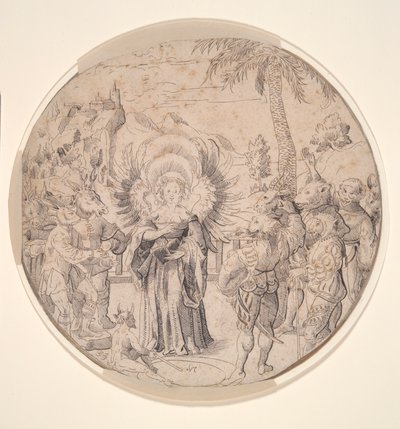 Circe trasforma gli uomini di Ulisse in animali da Unknown
