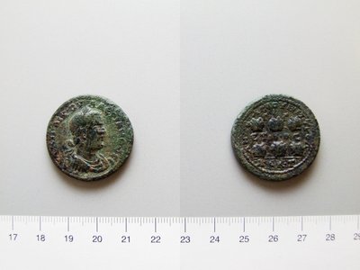 Moneta di Valeriano, Imperatore di Roma; Gallieno, Imperatore di Roma da Anazarbo da Unknown