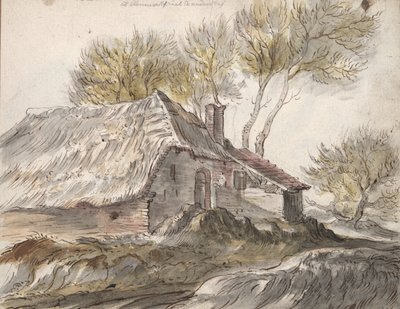 Cottage (recto); Capanno (verso) da Unknown