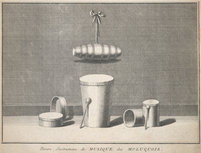 Diversi Strumenti Musicali dei Moluccani da Unknown