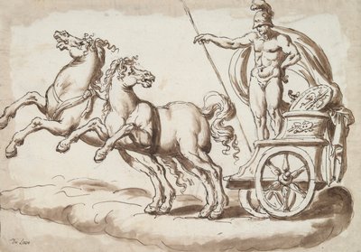 Marte su un carro trainato da due cavalli da Unknown