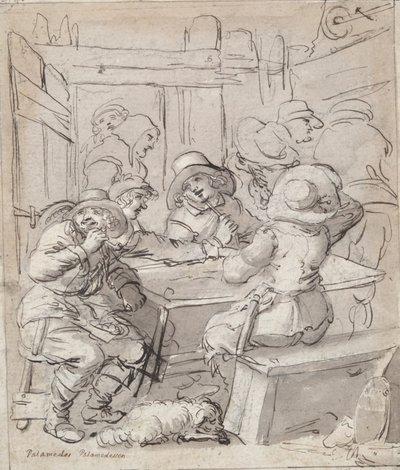 Buon Natale (recto); Donna e soldato seduti a tavola (verso) da Unknown