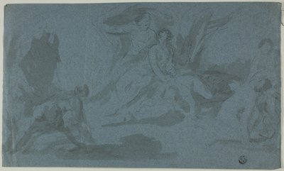 Scena Mitologica con Donna che si Bagna da Unknown