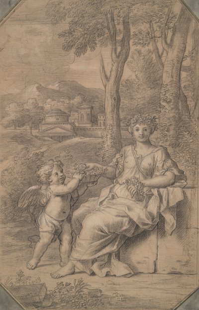 Ritratto di una donna come Flora da Unknown