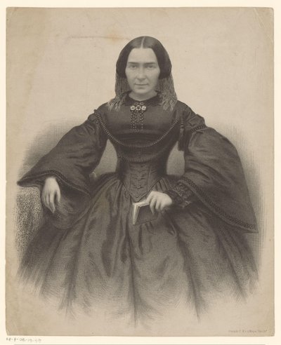 Ritratto di una donna sconosciuta in abito nero da Unknown