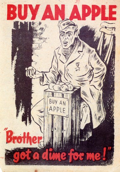 Propaganda. Compra una mela. Fratello, hai una moneta per me! 1940 da Unknown