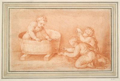 Putti che fanno il vino da Unknown