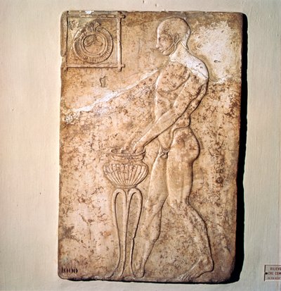 Rilievo votivo romano di atleta del periodo repubblicano, Roma, II secolo a.C. da Unknown