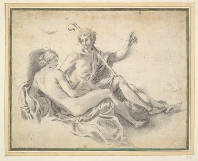 Pastore e Nudo Femminile Reclino da Unknown