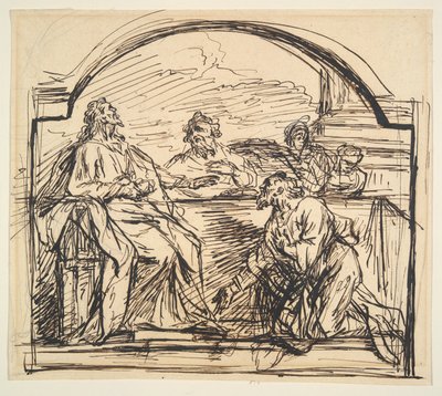 Cena in Emmaus da Unknown
