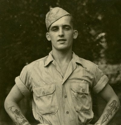 Soldato americano tatuato, c.1941 da Unknown
