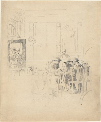 Senza titolo (Soldati in un caffè) da Unknown