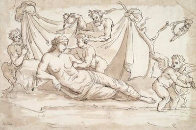 Venere e Amoretti e due satiri da Unknown