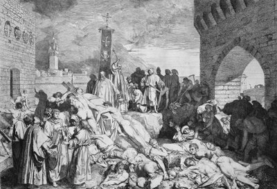La grande peste di Firenze del 1348 da Unknown artist