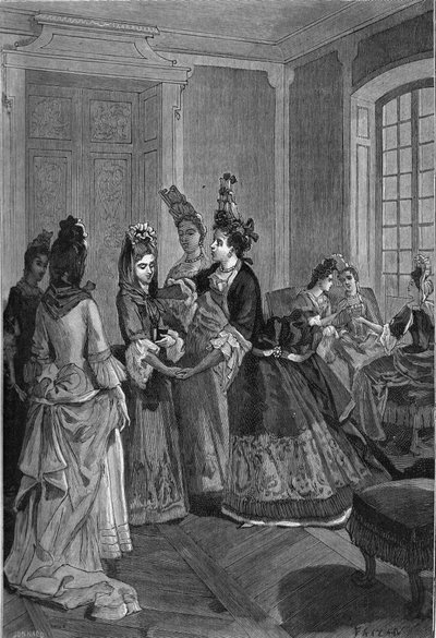 1685-1686: Nuovi Cattolici. Incisione del XIX secolo. In "Histoire de France" di Jules Michelet da Unknown artist