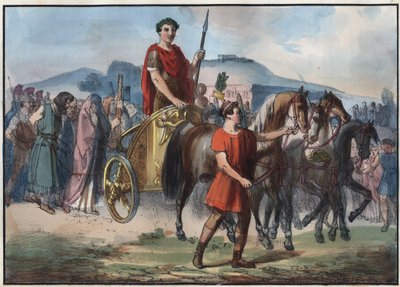 Un trionfo romano - incisione da 
