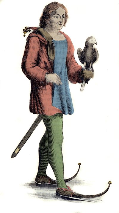 Un uomo di mezza età che indossa scarpe al puledro da Unknown artist