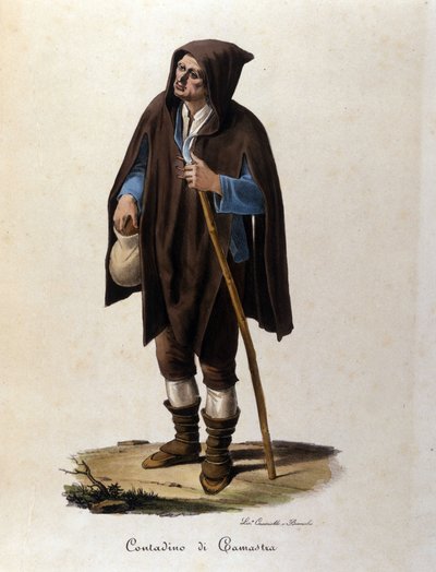 Un contadino della regione di Camastra in Sicilia da Unknown artist