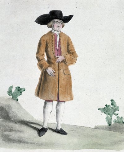 Un quacchero - disegno, inizio XIX secolo da Unknown artist