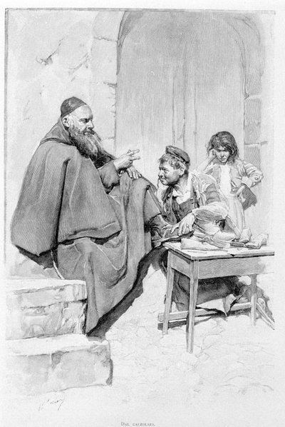 Un calzolaio in Sicilia nel 1870. da Unknown artist