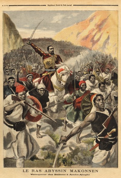 Ras abissino Ras Makonnen (Mekonnen Welde Mikael) (Abba Qagnew) (1852-1906), signore della guerra e braccio destro dell