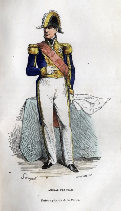 Ammiraglio francese in "Storia generale della marina" sotto la direzione di Mr. Van Tenac da Unknown artist