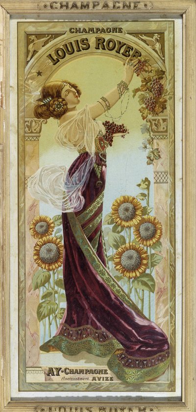 Manifesto pubblicitario per lo champagne Louis Royer, fine XIX secolo da Unknown artist