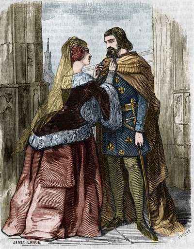 Agnès Sorel (1422-1450) (Dama di Beauté-sur-Marne) e il re di Francia Carlo VII nell