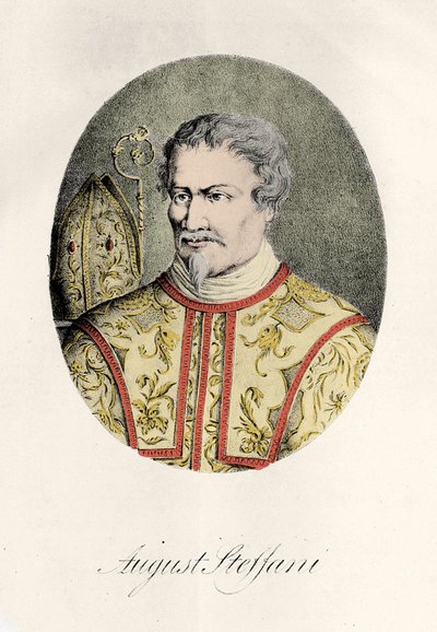 Agostino Steffani (1654-1728) compositore italiano incisione del 1856 da Unknown artist