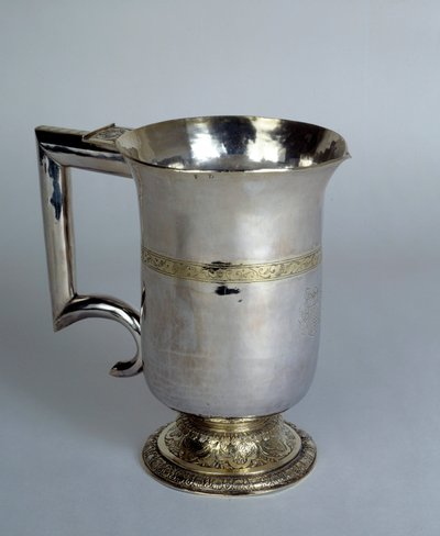 Aiguiere con manico dritto in argento e oro. XVII secolo Parigi, arti decorative da Unknown artist