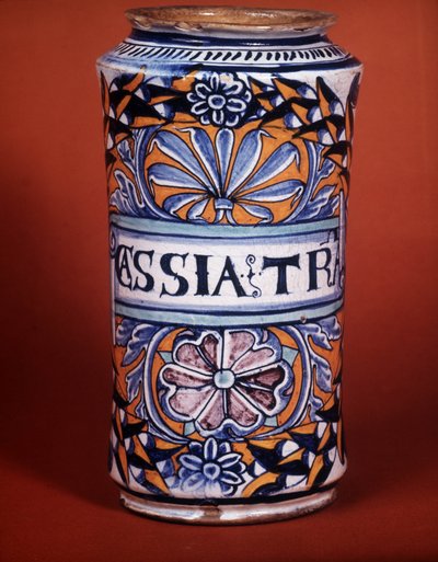 Albarello: vaso da farmacia, maiolica da Unknown artist