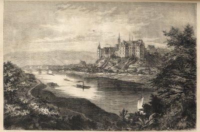 Castello di Albrechtsburg - Sassonia, Germania - Incisione (1866) da Unknown artist
