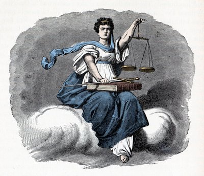 Allegoria della Giustizia - 1882 - Xilografia da Unknown artist