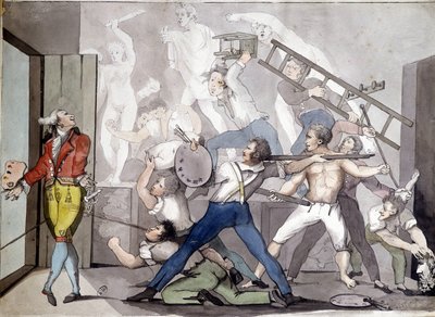 Allegoria del pittore. Incisione del XIX secolo da Unknown artist