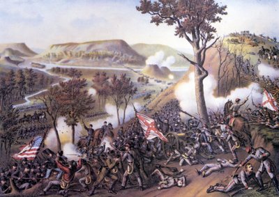 Guerra Civile Americana (1861 - 1865): Assedio di Missionary Ridge, 25 novembre da Unknown artist