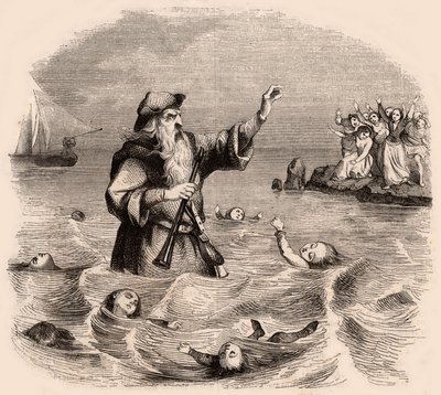 Un vecchio che annega bambini nel mare, da una leggenda tradizionale tedesca da Unknown